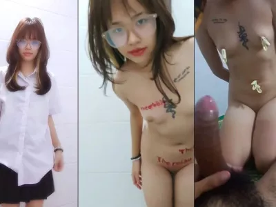 Em gái kính cận thích bạo dâm trói tay kẹp vú